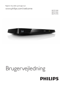 Brugsanvisning Philips BDP3380 Blu-ray afspiller