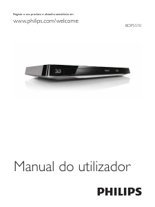 Manual Philips BDP5510 Leitor de blu-ray