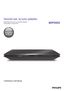 Rokasgrāmata Philips BDP5600 Blu-ray atskaņotājs