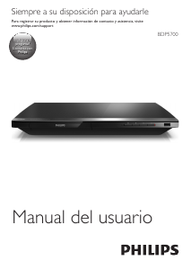Manual de uso Philips BDP5700 Reproductor de blu-ray
