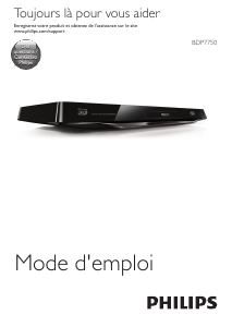 Mode d’emploi Philips BDP7750 Lecteur de blu-ray