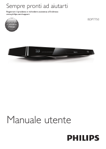Manuale Philips BDP7750 Lettore blu-ray