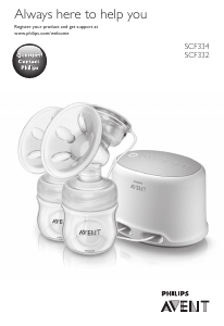 Manual Philips SCF334 Avent Bomba tira leite