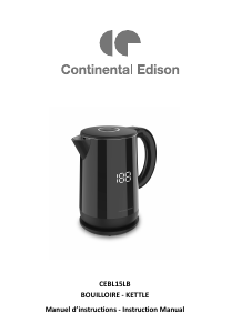 Handleiding Continental Edison CEBL15LB Waterkoker