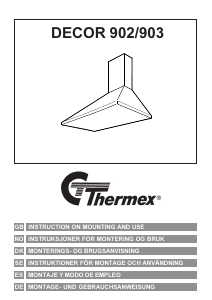 Handleiding Thermex Decor 902 Afzuigkap