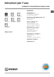Manuale Indesit PBAA 33 NF X D (UK) Frigorifero-congelatore