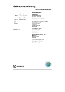 Bedienungsanleitung Indesit PBAA 33 NF X D (UK) Kühl-gefrierkombination
