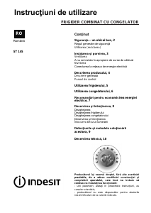 Manual Indesit ST145.028 Combina frigorifica