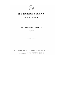 Bedienungsanleitung Mercedes-Benz 170 s (1949)