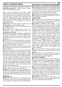 Manuale Indesit IS 19Q30 NE Piano cottura
