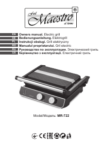 Handleiding Maestro MR-722 Contactgrill