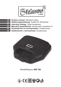 Handleiding Maestro MR-708 Contactgrill