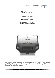 Manuál Rohnson R-2687 Family X4 Kontaktní gril
