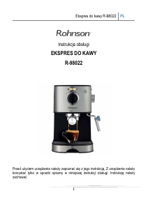 Instrukcja Rohnson R-98022 Ekspres do espresso