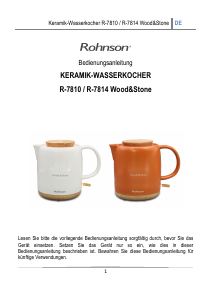 Bedienungsanleitung Rohnson R-7810 Wood & Stone Wasserkocher