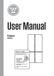 Handleiding Westinghouse WQE5600BB Koel-vries combinatie