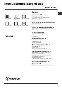 Manuale Indesit WIDL 106 (EX) 60 HZ Lavasciuga