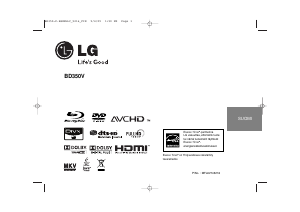 Käyttöohje LG BD350V Blu-ray-soitin