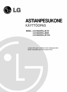 Käyttöohje LG LD-2163THU Astianpesukone
