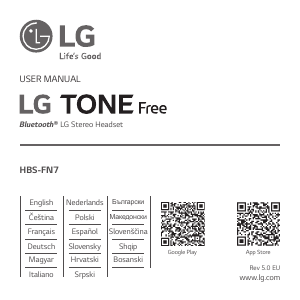 Наръчник LG HBS-FN7 Tone Free Слушалка