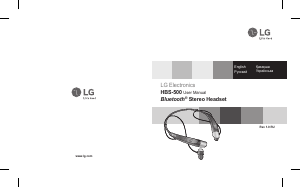 Руководство LG HBS-500 Tone+ Головная гарнитура