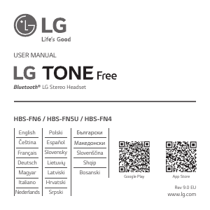 Mode d’emploi LG HBS-FN4 Tone Free Headset