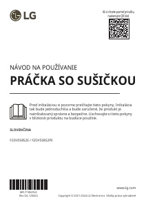 Návod LG F2DV5S8S2E Práčka