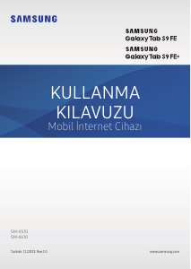 Kullanım kılavuzu Samsung SM-X510 Galaxy Tab S9 Tablet