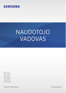 Vadovas Samsung SM-X810 Galaxy Tab S Planšetinis kompiuteris
