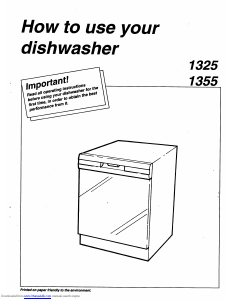 Manual Asko 1325 Dishwasher