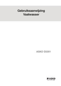 Handleiding Asko D3351 Vaatwasser