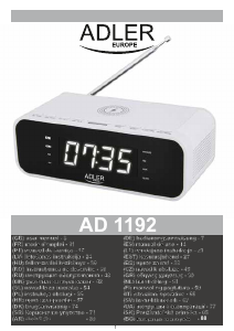 Priročnik Adler AD 1192 Radijska budilka