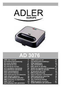 Handleiding Adler AD 3076 Contactgrill