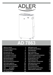 Handleiding Adler AD 7863 Luchtontvochtiger