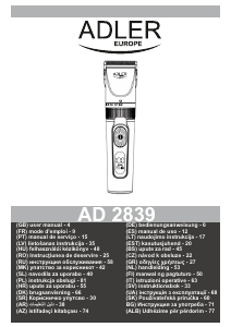 Handleiding Adler AD 2839 Tondeuse