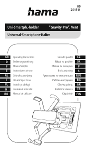 Kullanım kılavuzu Hama 00201511 Gravity Pro Telefon yuvası