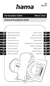 Manuale Hama 00201519 Move Supporto per cellulare