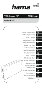Handleiding Hama 00187286 ECO-Power 20 Mobiele oplader