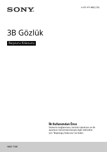 Kullanım kılavuzu Sony HMZ-T3W 3D Görüntüleyici