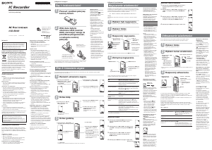 Instrukcja Sony ICD-B300 Dyktafon