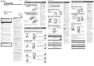 Mode d’emploi Sony ICD-B5 Enregistreur numérique