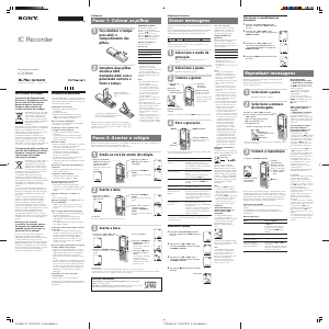 Manual Sony ICD-B600 Gravador de voz