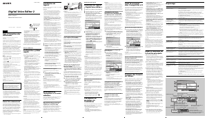 Mode d’emploi Sony ICD-SX20 Enregistreur numérique