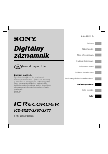 Návod Sony ICD-SX57 Záznamník zvuku