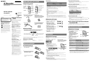 Manuale Sony ICD-U70 Registratore vocale