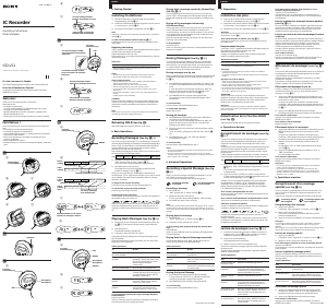 Mode d’emploi Sony ICD-V21 Enregistreur numérique