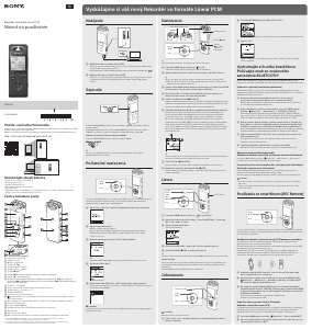Návod Sony PCM-A10 Záznamník zvuku