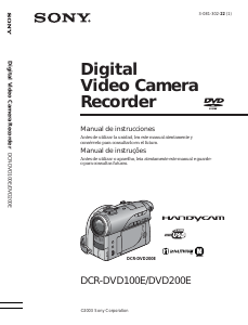 Manual Sony DCR-DVD100E Câmara de vídeo