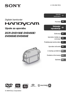 Priručnik Sony DCR-DVD150E Videokamera