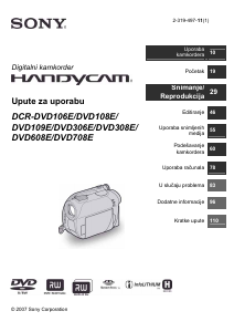 Priručnik Sony DCR-DVD308E Videokamera